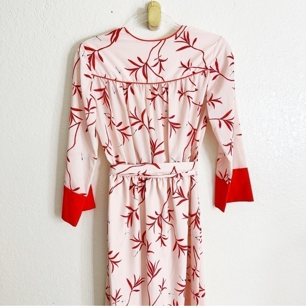 BORGO DE NOR Long-Sleeve Firefly Leaf Wrap Dress size 8 - Picture 7 of 11